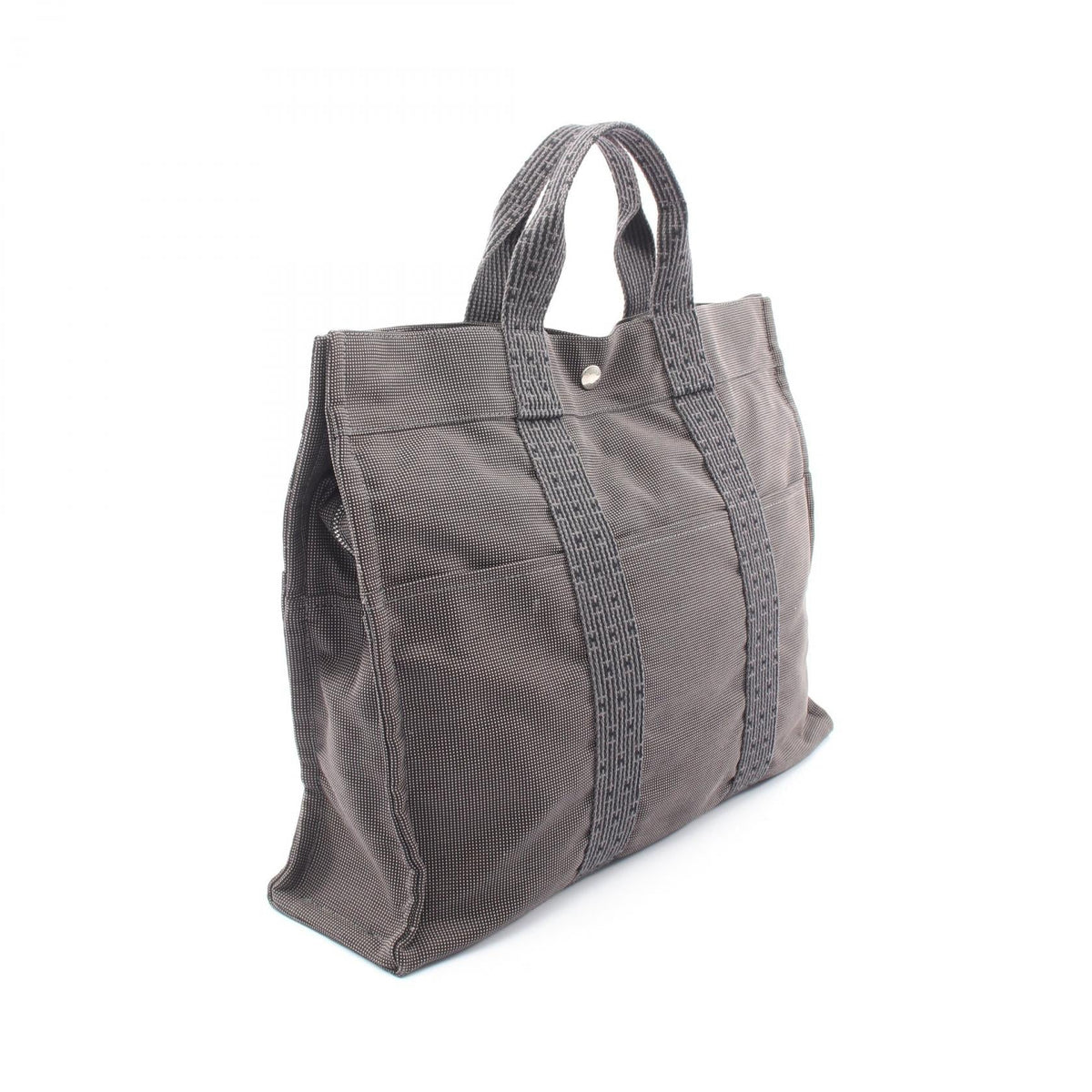 HERMES HerlineMM Tote Bag Gray Other Nylon canvas 2101219817279