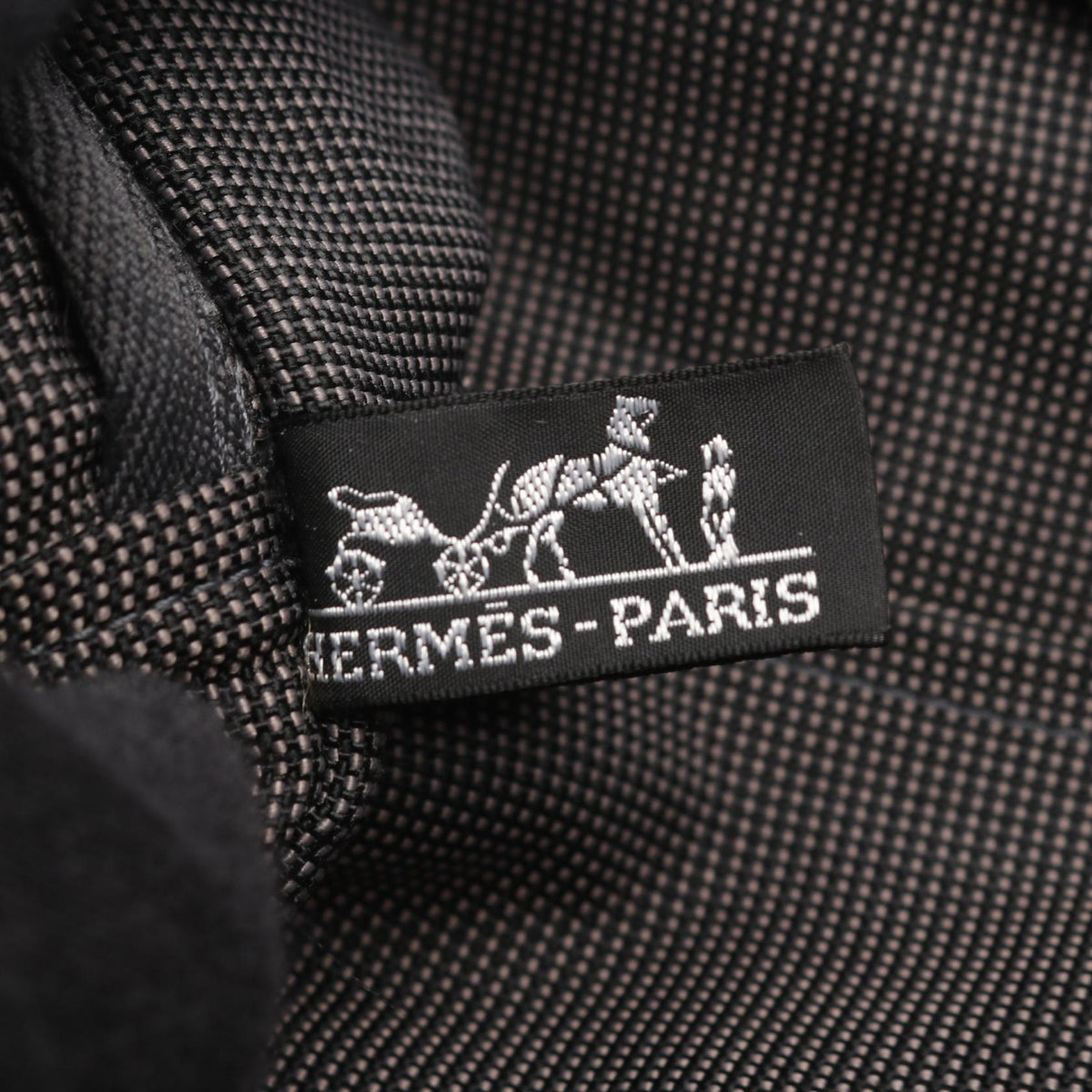 HERMES Herline Ad MM Rucksack Backpack Gray canvas Nylon canvas 2120900114565