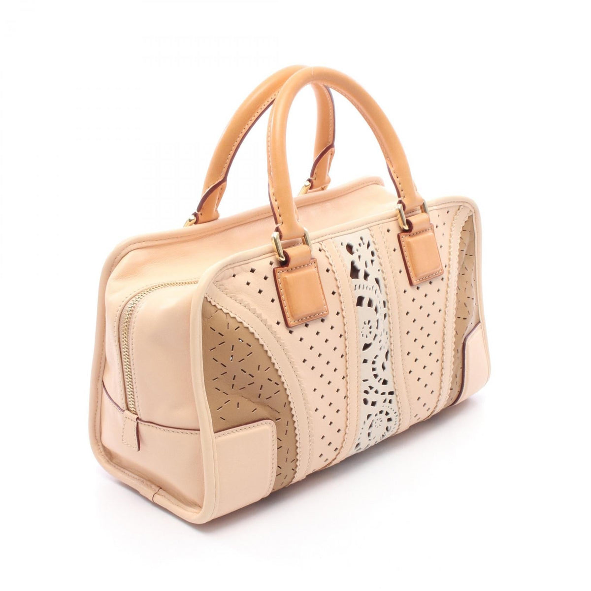 LOEWE Americana 28 Handbag Beige/Gray/Multicolor leather 2101219814599