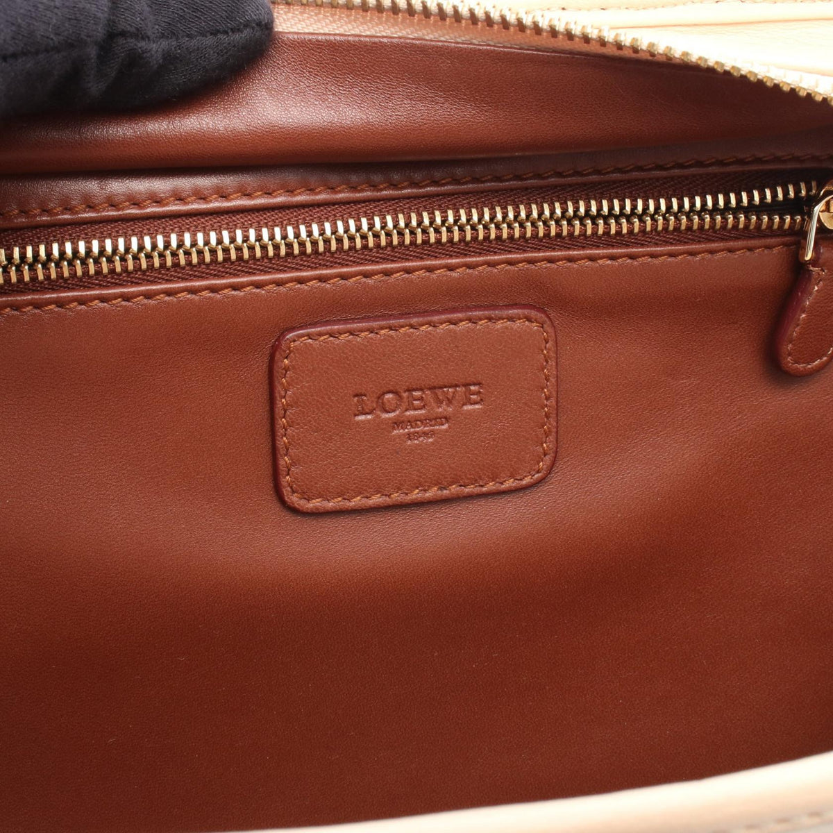 LOEWE Americana 28 Handbag Beige/Gray/Multicolor leather 2101219814599