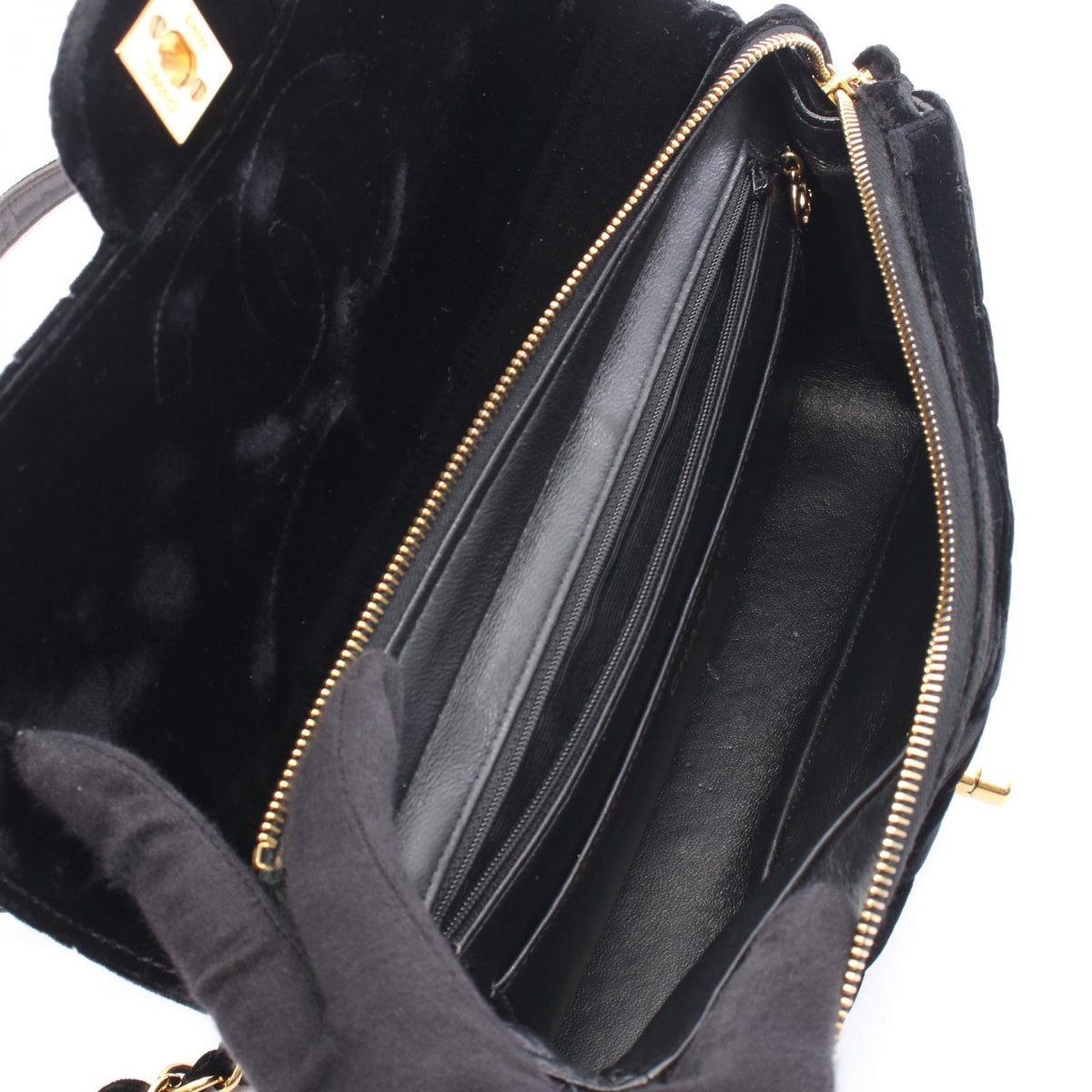 CHANEL Black Matelasse Fabric 2101219807973