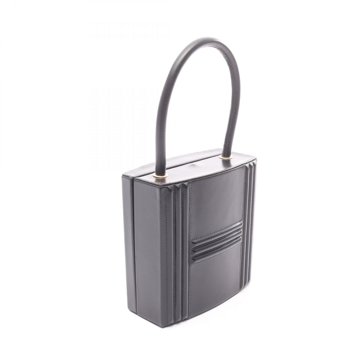 HERMES Cadena Kelly Handbag Black Box calf leather Calfskin (cowhide) 2101219807522