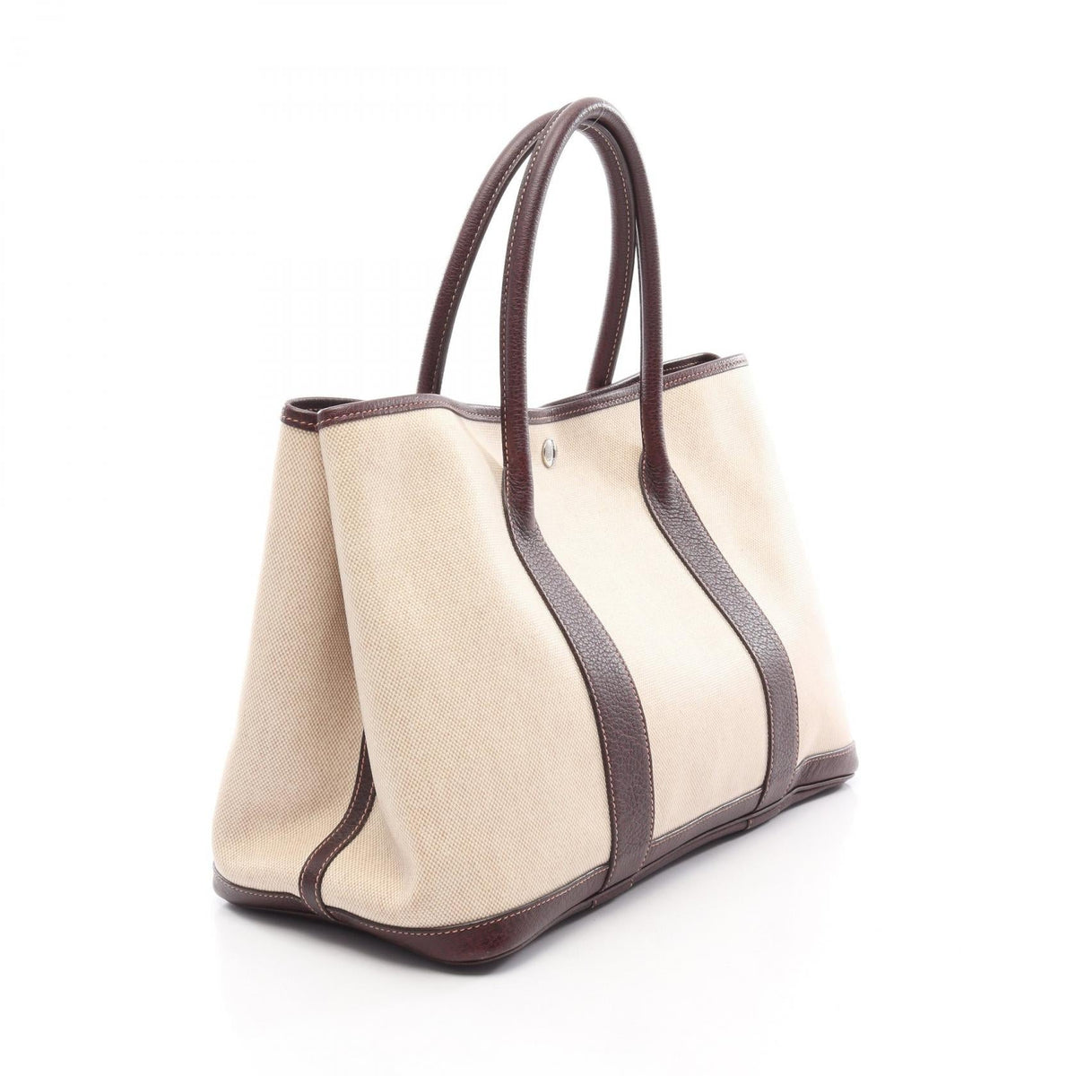 HERMES Garden Party PM Ecru Evenne Tote BagEcru Ecru Beige/Brown Toile H canvas leather Buffalo leather 2101219802800