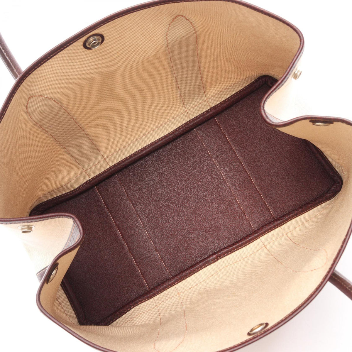 HERMES Garden Party PM Ecru Evenne Tote BagEcru Ecru Beige/Brown Toile H canvas leather Buffalo leather 2101219802800