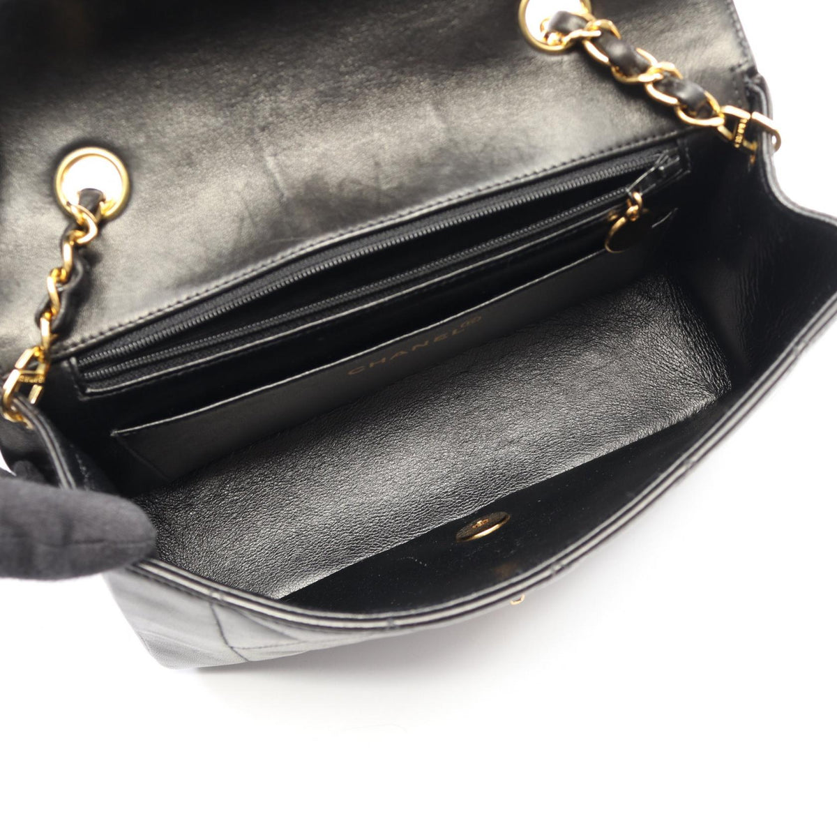 CHANEL Black Matelasse Diana Flap Lambskin (sheep leather) A01164 2101219790527