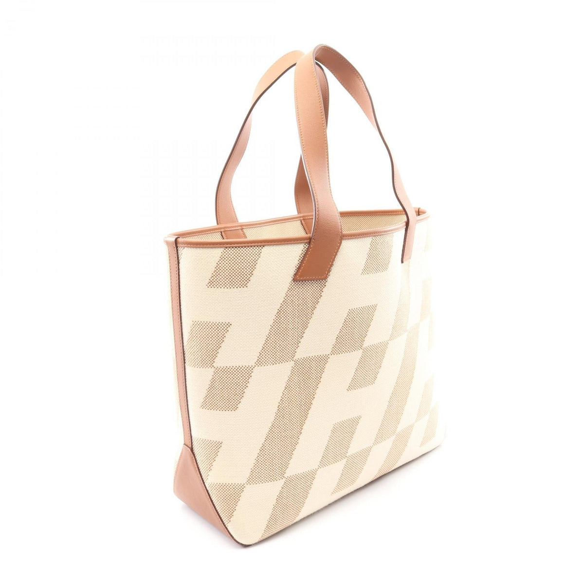 HERMES HH en BiaisGM Ecru Gold Tote BagEcru Ecru Beige/Brown Toile H canvas leather Vaux Swift leather 2101219790367