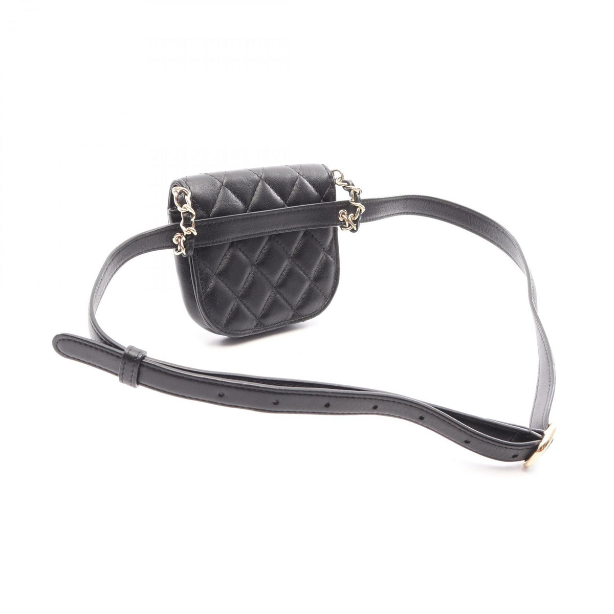 CHANEL Black Matelasse Mini Lambskin (sheep leather) 2101219787329