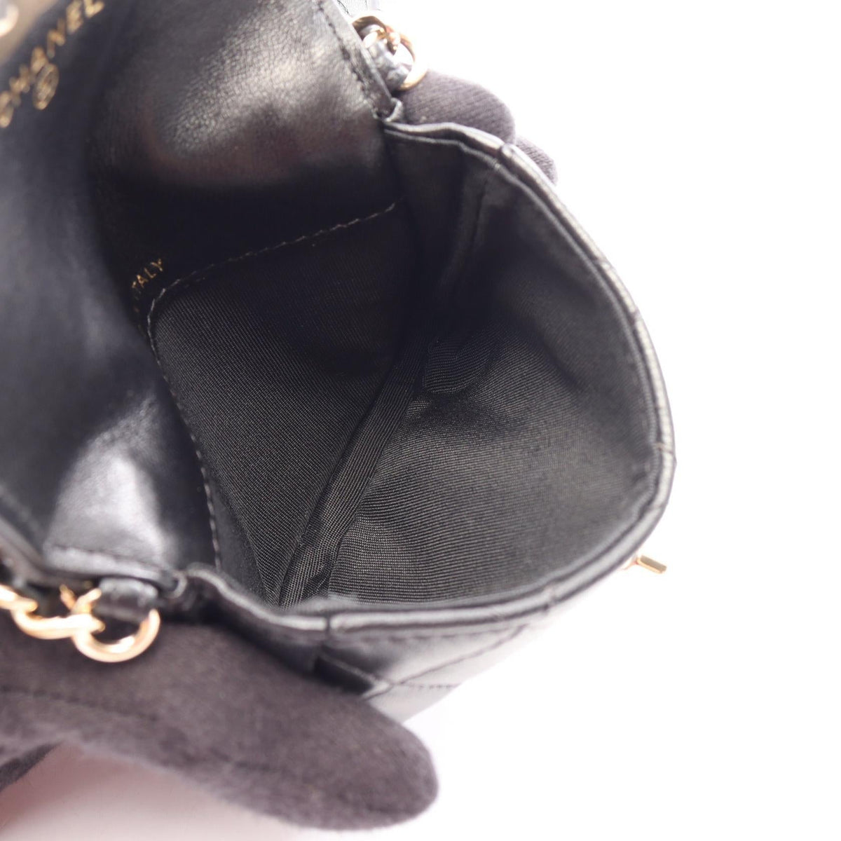 CHANEL Black Matelasse Mini Lambskin (sheep leather) 2101219787329