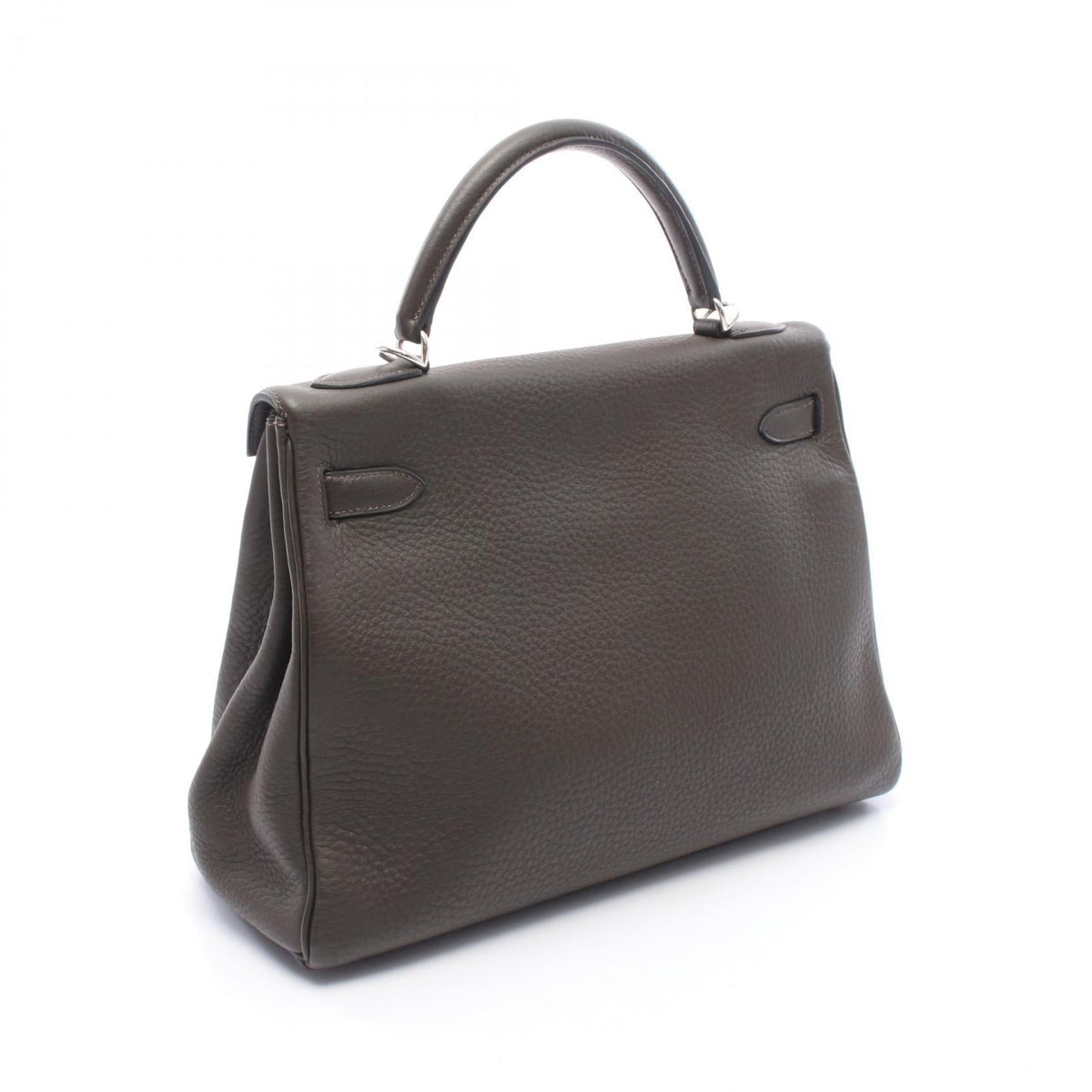 HERMES Kelly 32 inner stitch 2WAY Handbag Khaki Taurillon Clemence leather 2107601151501