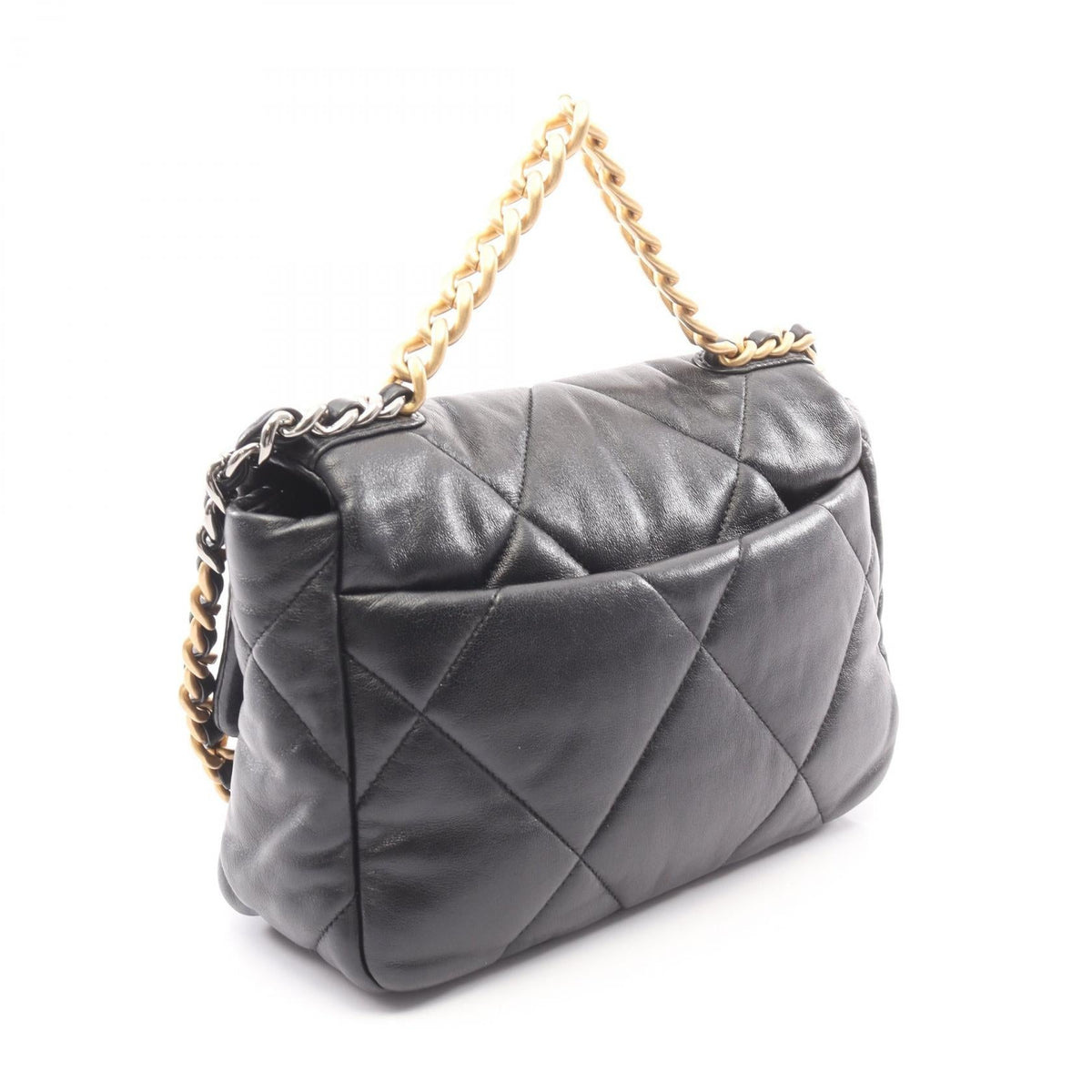 CHANEL Black 19 dix-neuf 19 Matelasse Combination Metal Fittings 2WAY Lambskin (sheep leather) AS1160 2104102506694