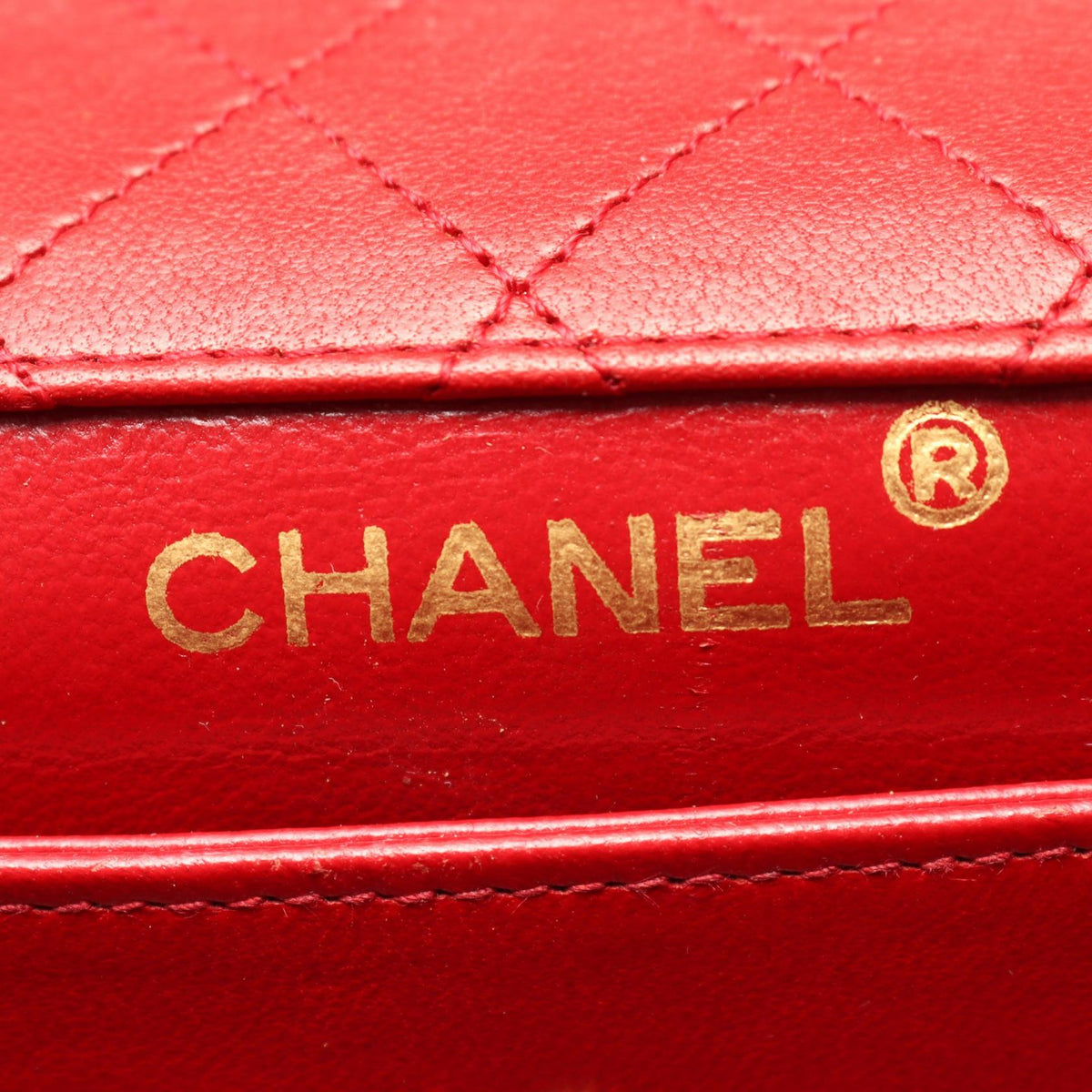 CHANEL Red/Navy Matelasse Bicolor Turnlock Lambskin (sheep leather) 2101219834863