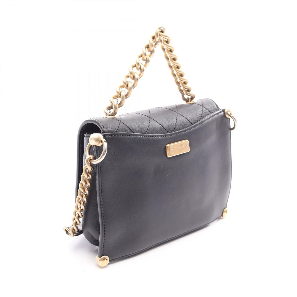 CHANEL Black Matelasse 2WAY leather 2101219830520