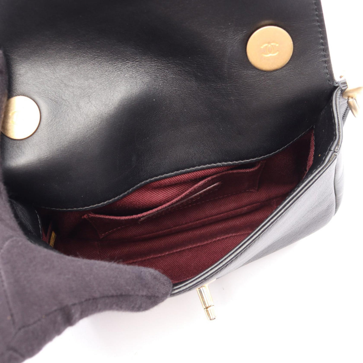 CHANEL Black Matelasse 2WAY leather 2101219830520