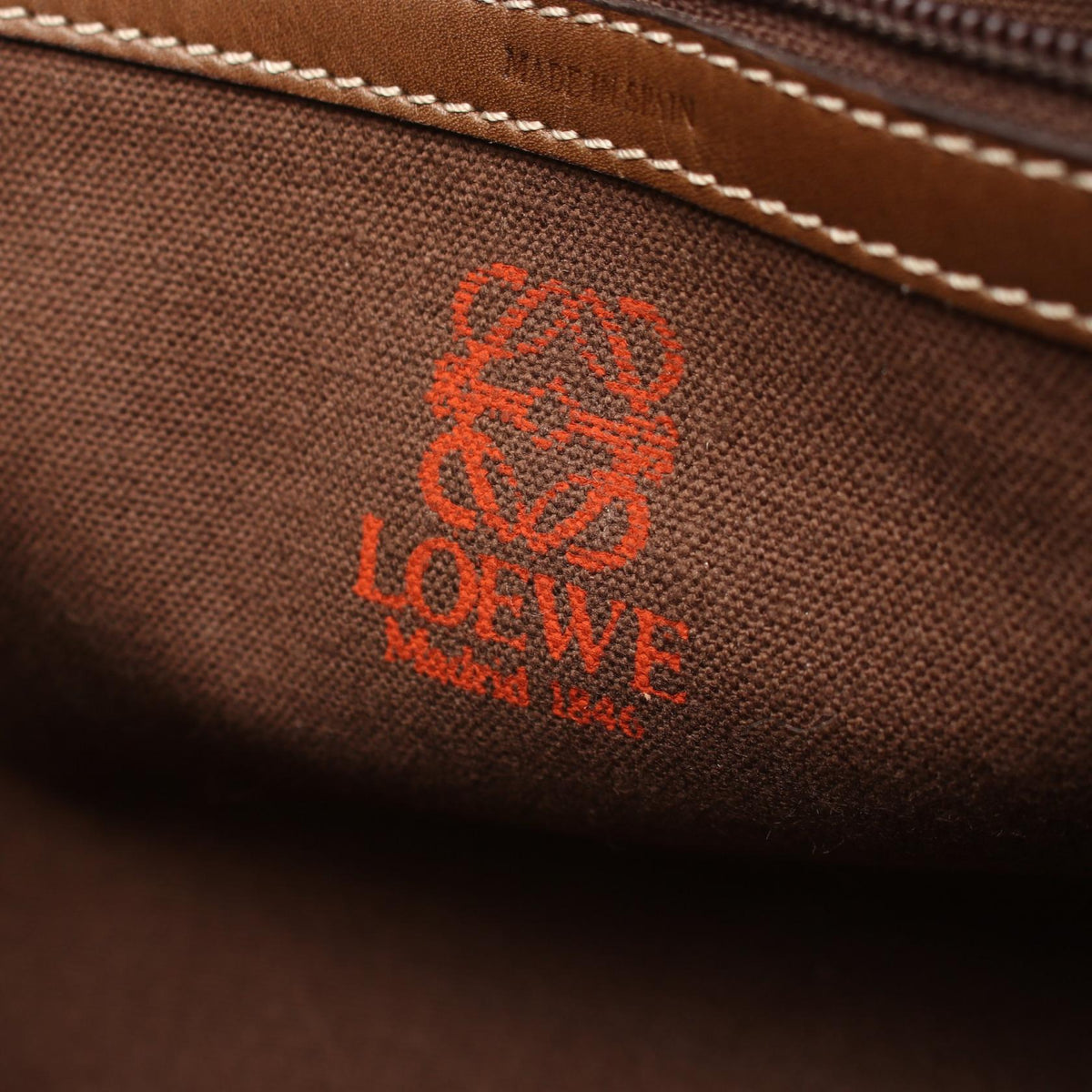 LOEWE anagram Tote Bag Brown leather 2101219829838