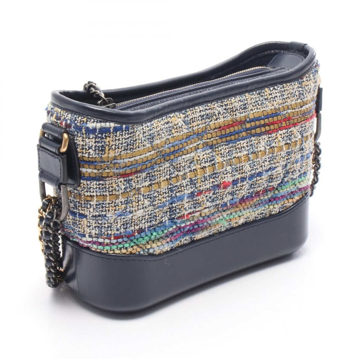 CHANEL Navy/Multicolor Gabriel De Chanel Small Hobo Fabric�leather 2107601150559
