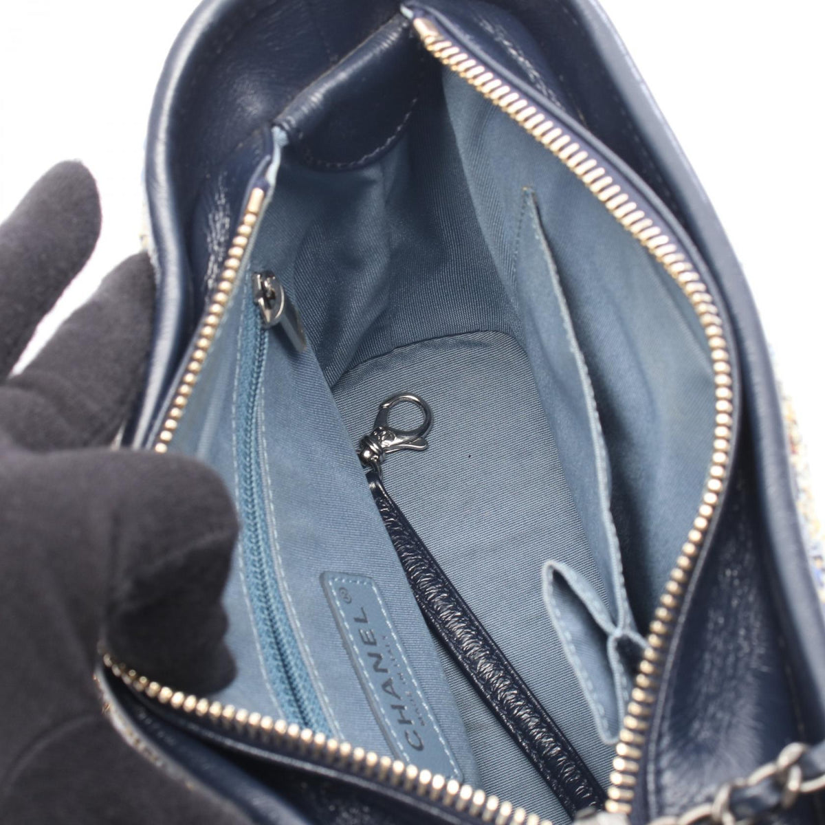 CHANEL Navy/Multicolor Gabriel De Chanel Small Hobo Fabric�leather 2107601150559