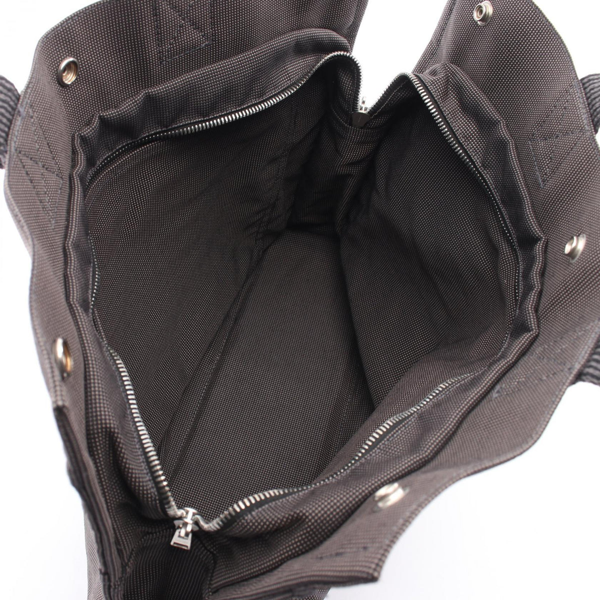 HERMES HerlineMM Tote Bag Gray Other Nylon canvas 2101219824291