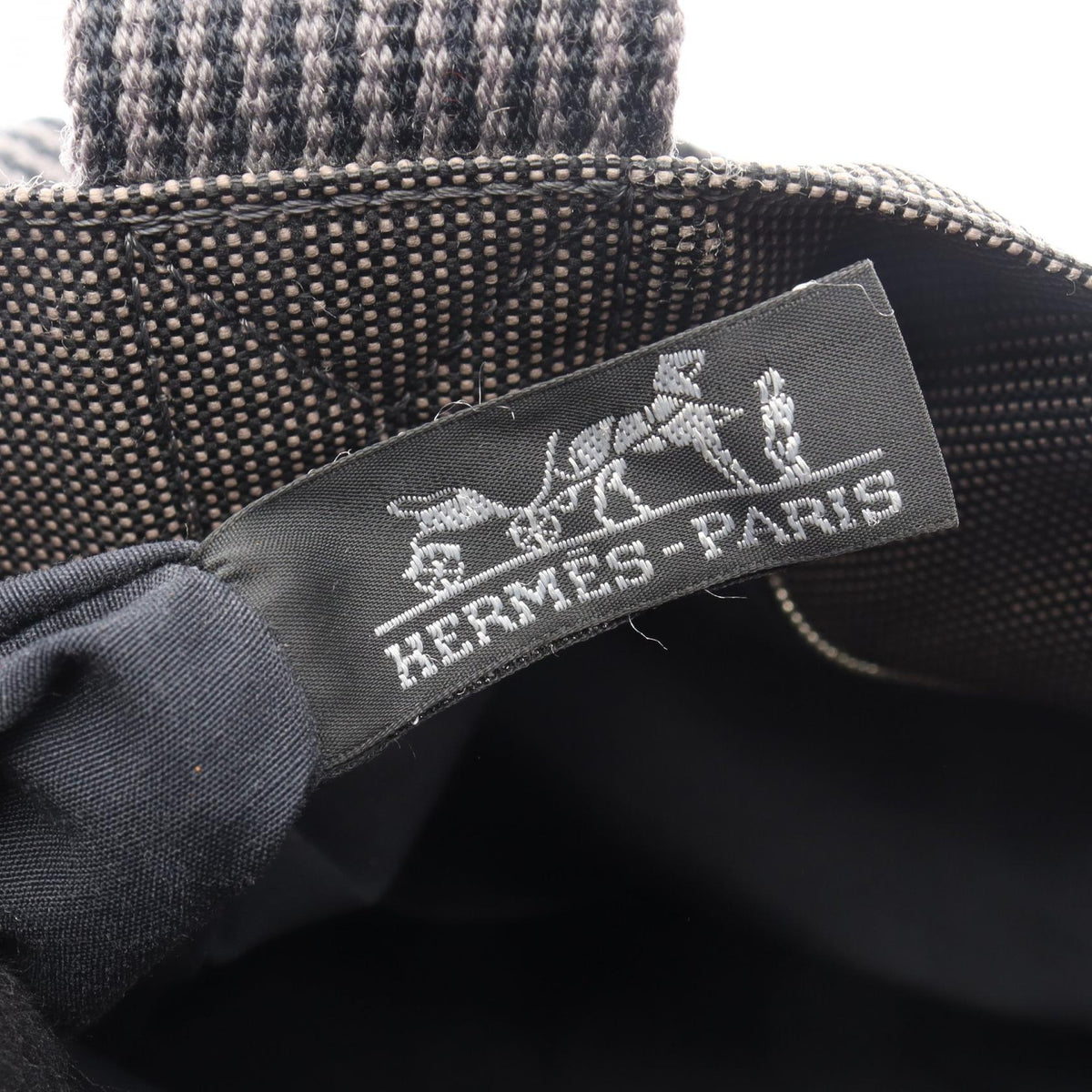 HERMES Herline Cabas Tote Bag Gray Other Nylon canvas 2100301249707