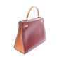 HERMES Kelly 32 Tricolor HandbagRouge vif Rouge vif Red/Bordeaux/Brown/Rouge H/ Natural Box calf leather Calfskin (cowhide) leather Chamonix leather 2101219913544