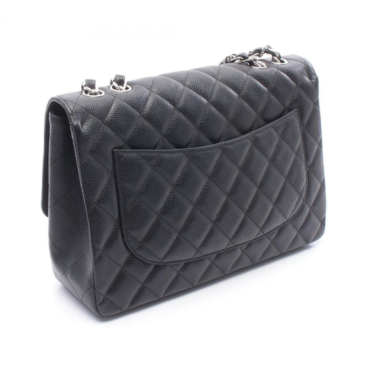 CHANEL Black Deca Matelasse 30 Single Flap Calfskin (cowhide) 2101219913568