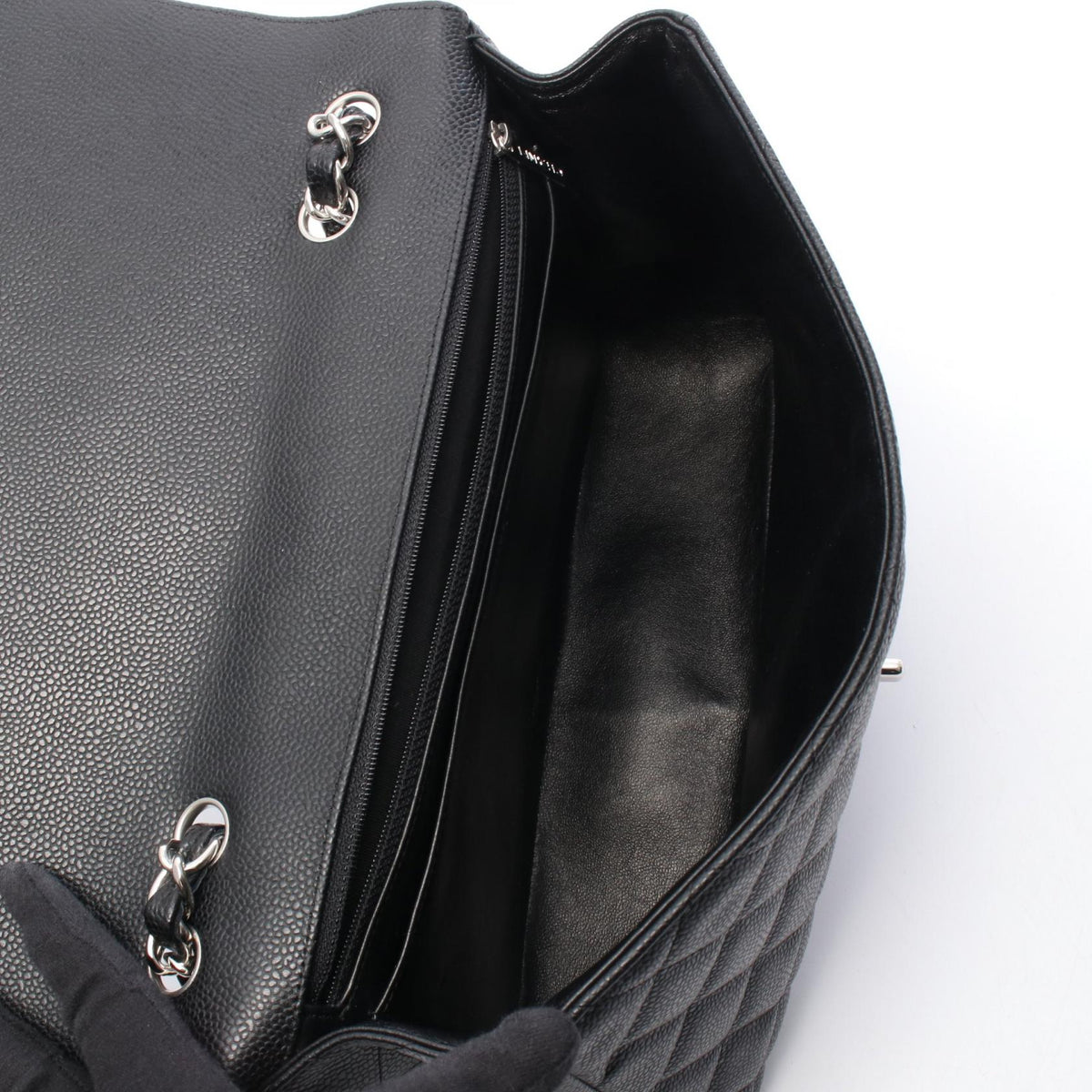 CHANEL Black Deca Matelasse 30 Single Flap Calfskin (cowhide) 2101219913568