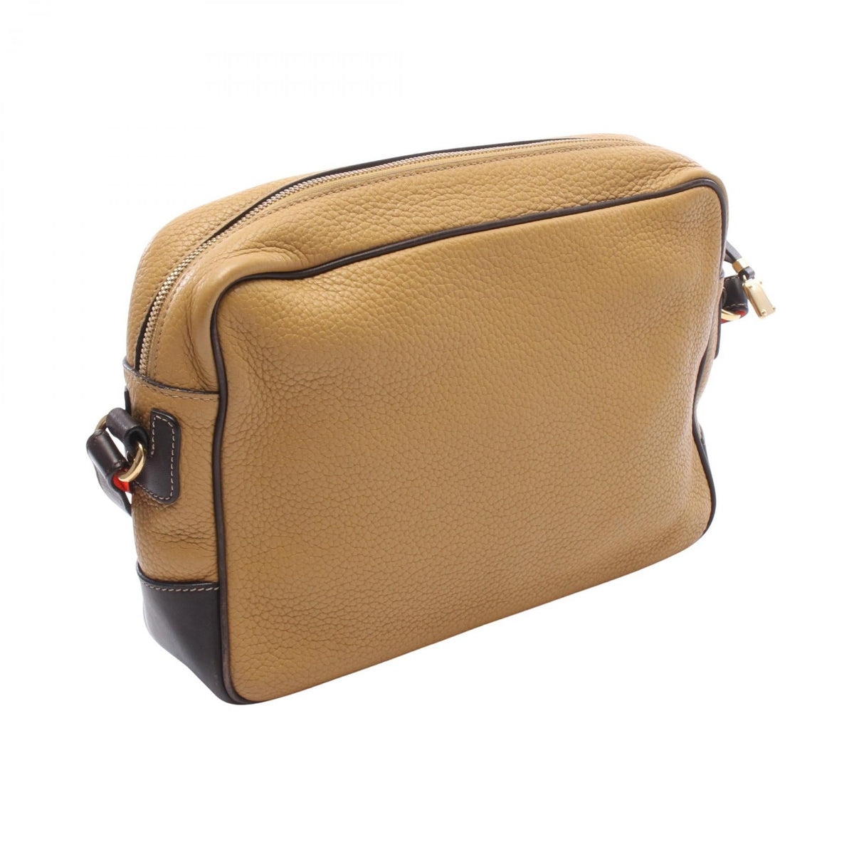 LOEWE Anagram embossed neon colors Shoulder Bag Brown/Orange leather Patent leather 2101219913278