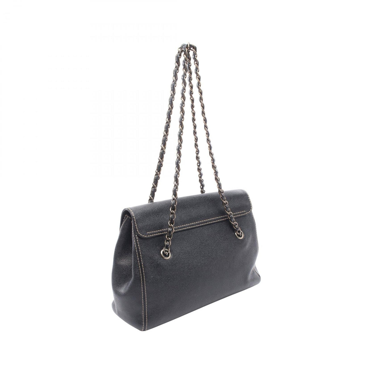 CHANEL Black Turn lock Grained Calfskin leather 2101219913247