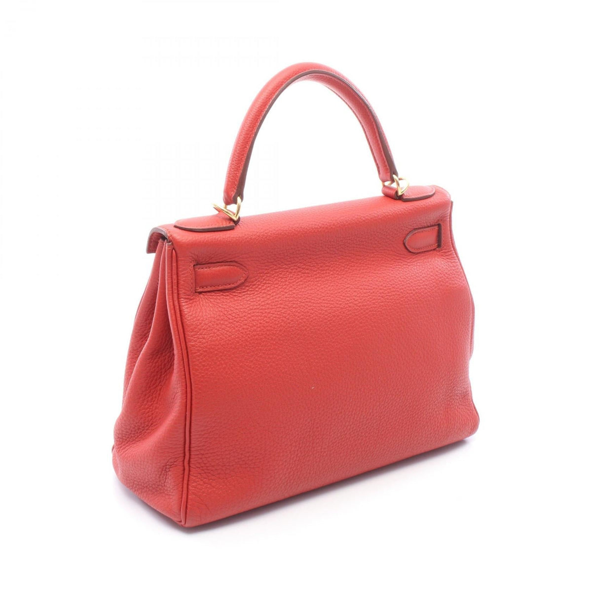 HERMES Kelly 28 Vermillon, internal stitching, 2-way Handbag Red Togo leather Other Togo leather 2101220016258