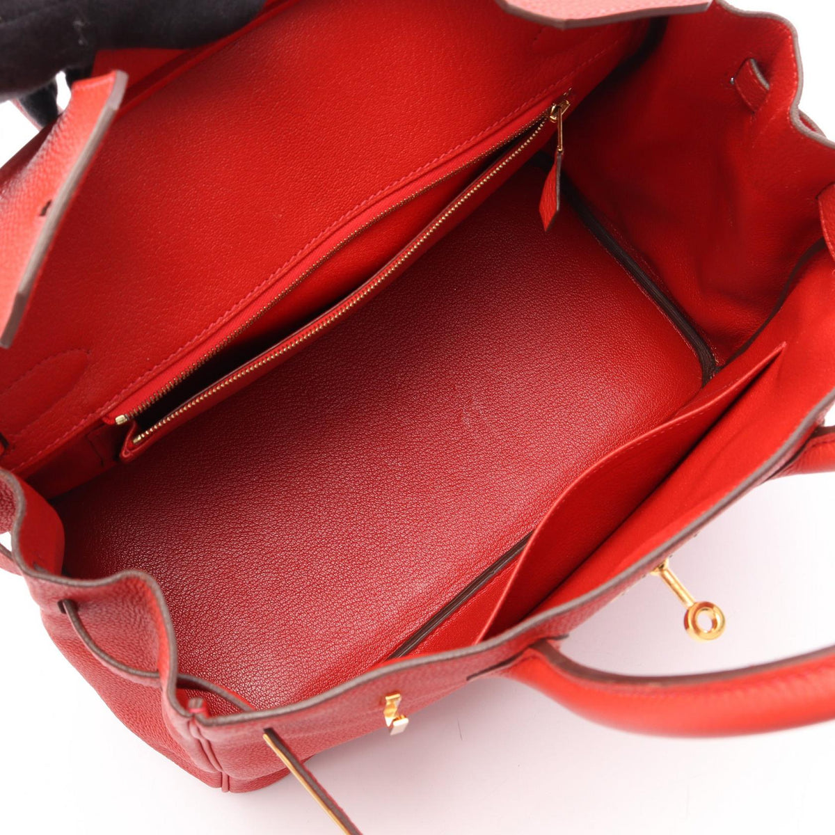 HERMES Birkin 30 Rouge tomate Handbag Red Togo leather Other Togo leather 2101220016180