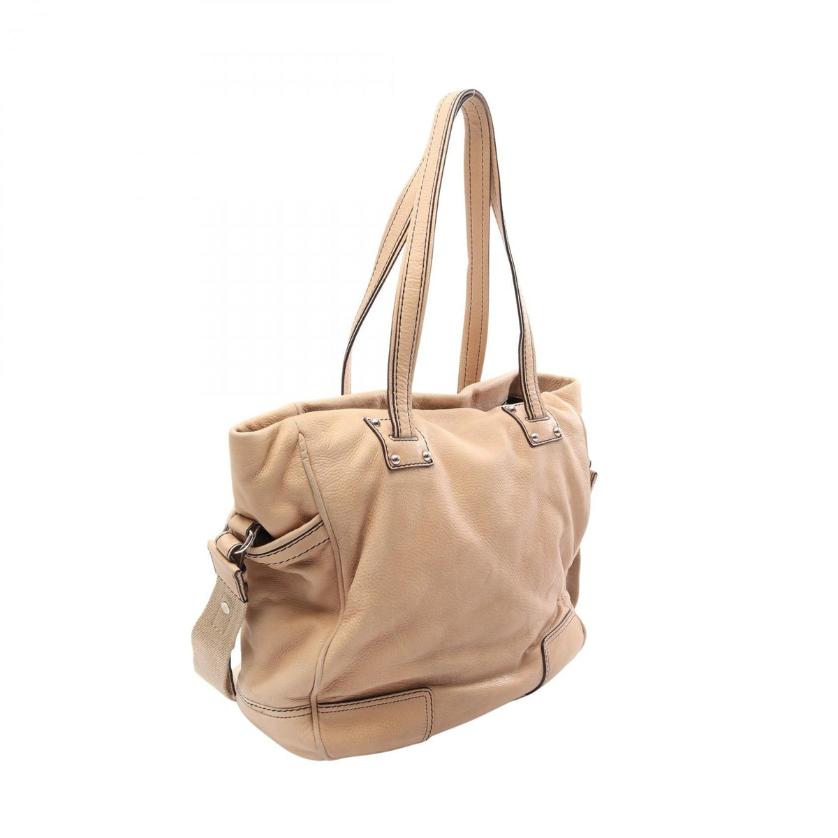 LOEWE Anagram 2WAY Tote Bag Beige leather 2101220017491