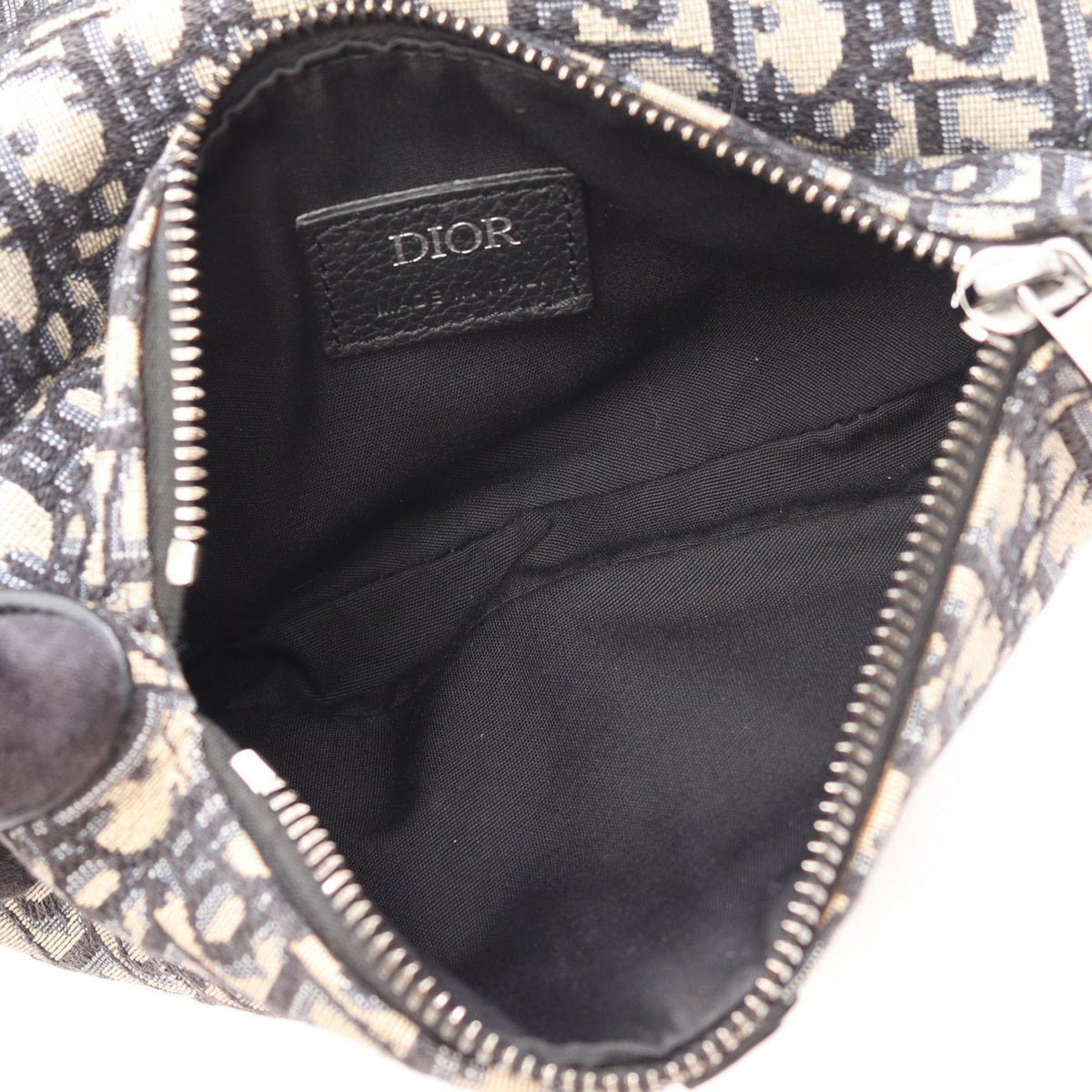 Dior Oblique Saddlebag Mini Shoulder Bag Navy/Beige/Black Other�Jacquard / leather 2101220016999
