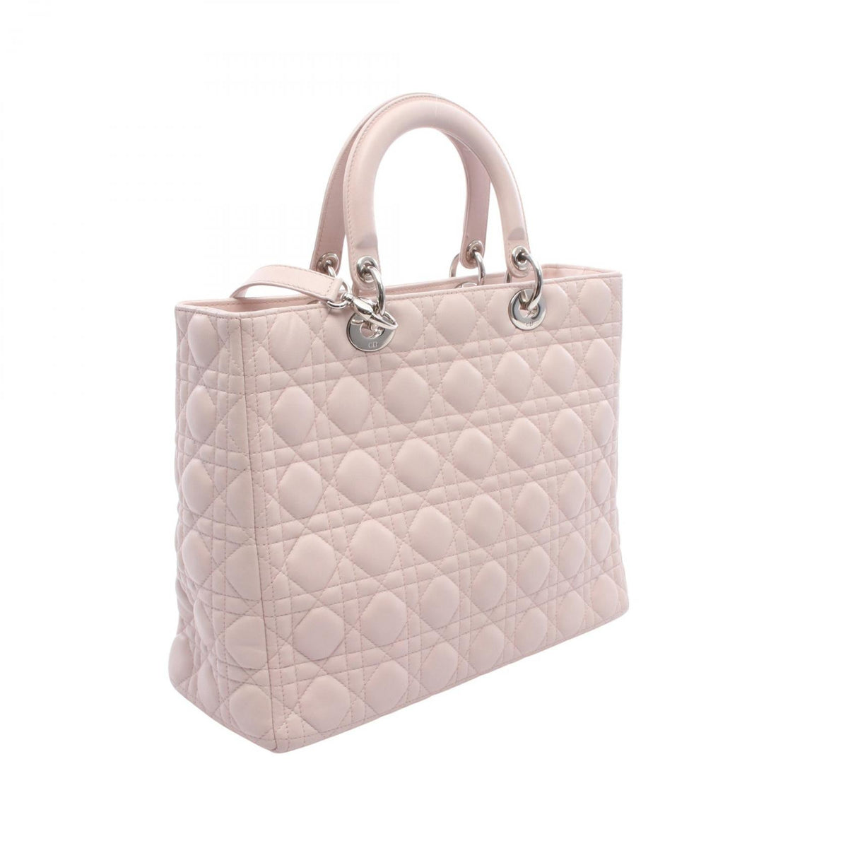 Dior Lady Christian Dior Large Cannage 2WAY Handbag Pink leather 2101220016883