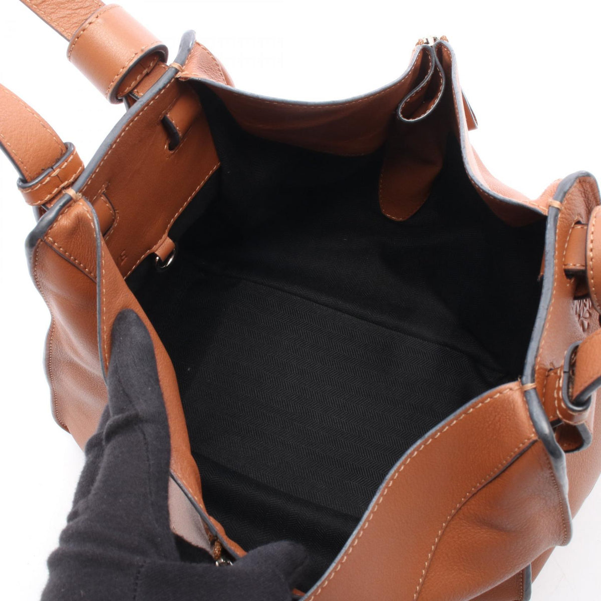 LOEWE HAMMOCK SMALL Handbag Brown leather 2100301252011