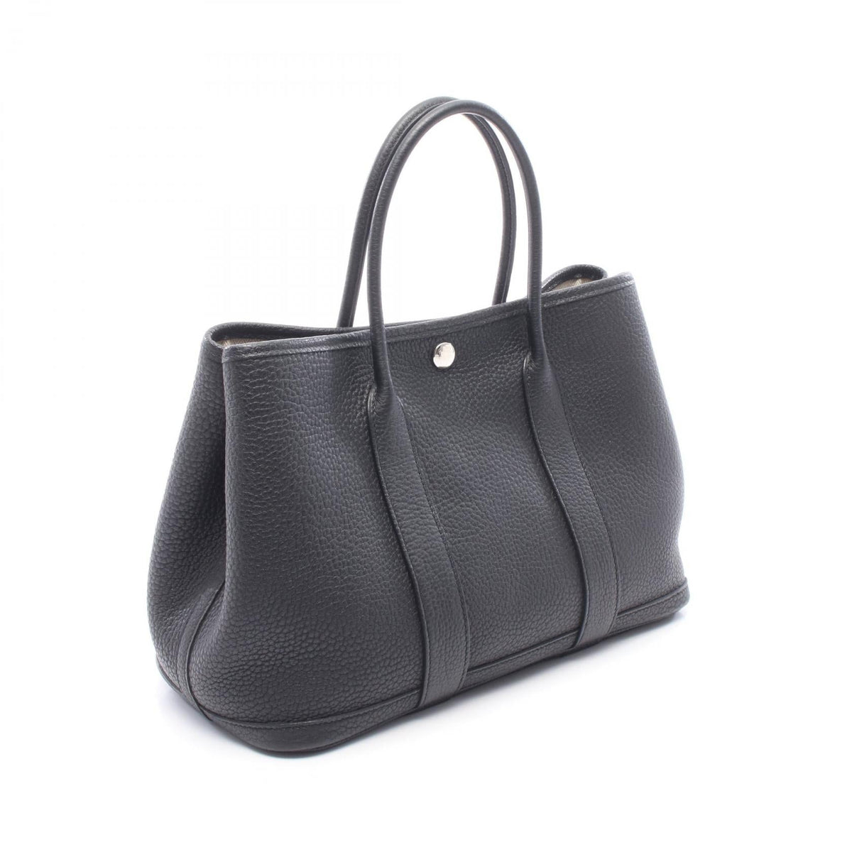 HERMES Garden party PM Tote Bag Black Negonda leather leather Negonda leather 2104102529587