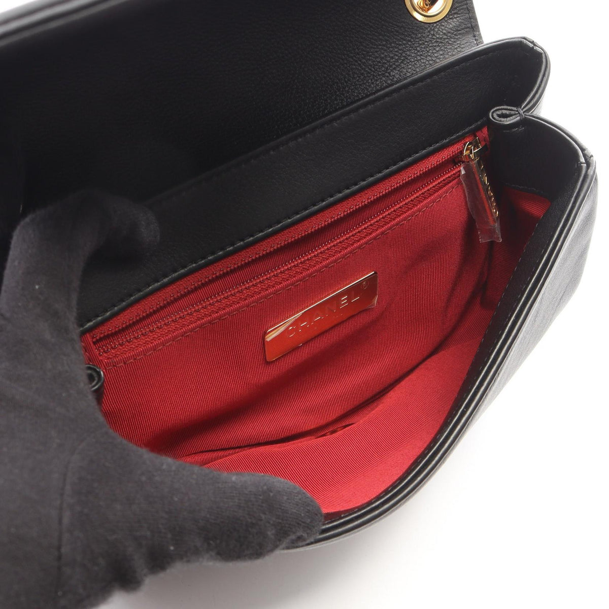 CHANEL Black Matelasse Lambskin (sheep leather) 2104102529518