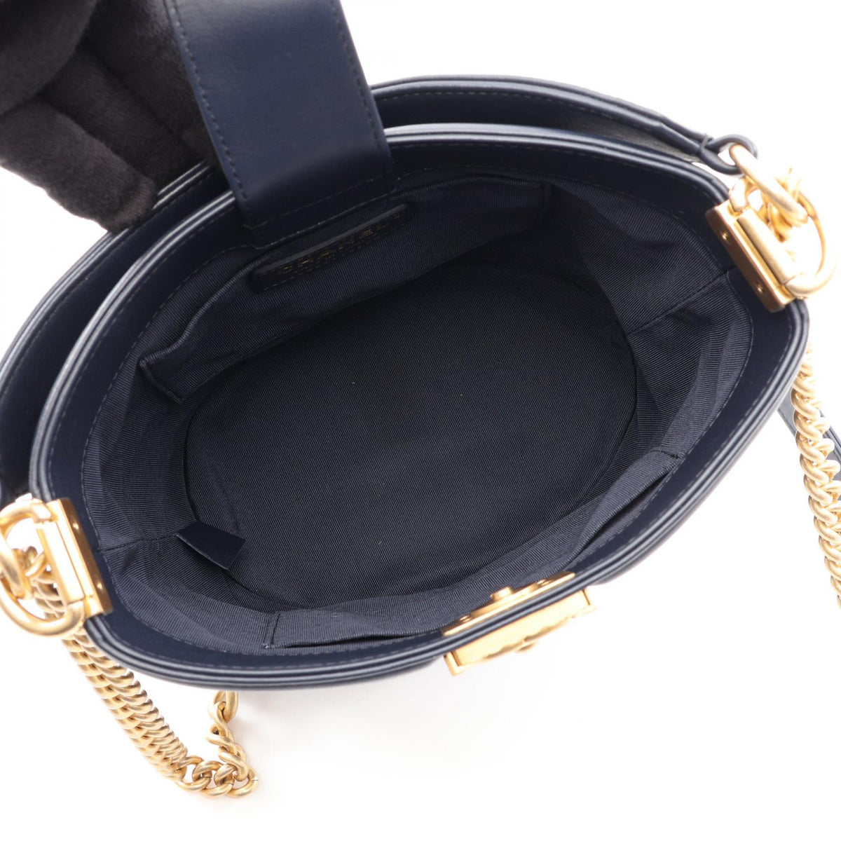 CHANEL Navy Boy Chanel 2WAY Lambskin (sheep leather) 2104102529525