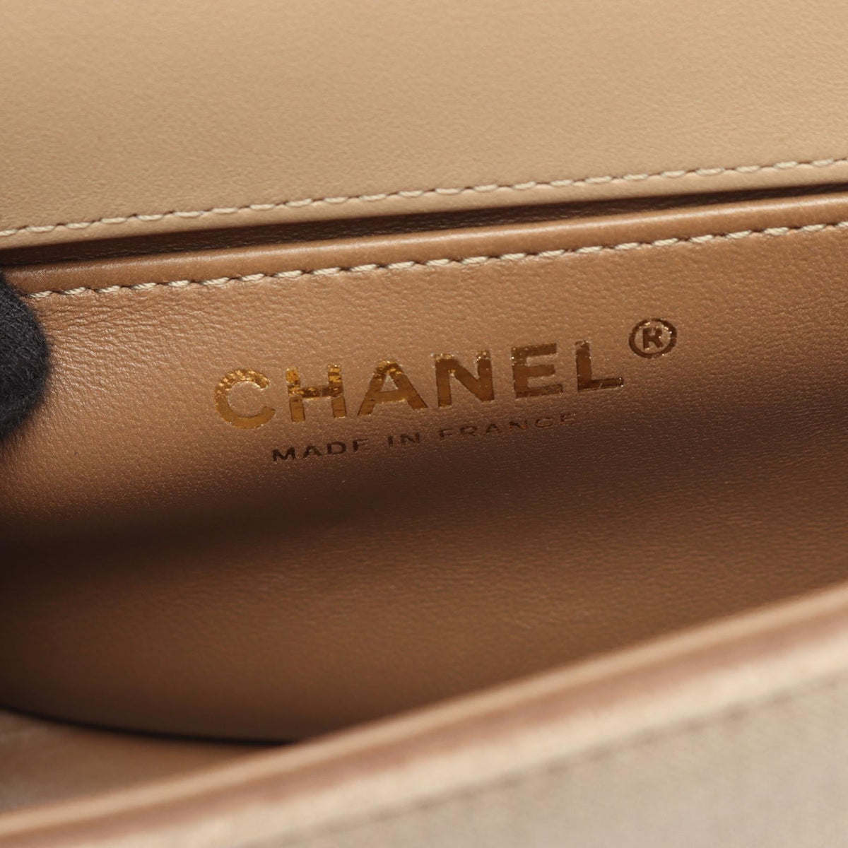CHANEL Khaki Boy Chanel Small Fabric AS3350 2120100035226