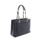 CHANEL Black Matelasse Grand Shopping GST Grained Calfskin leather A50995 2101220073992