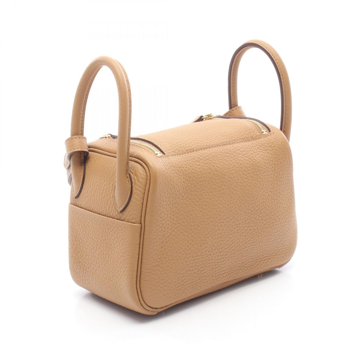 HERMES Lindy Mini Biscuits Shoulder BagBiscuit Biscuit Brown Taurillon Clemence leather 2101220073947