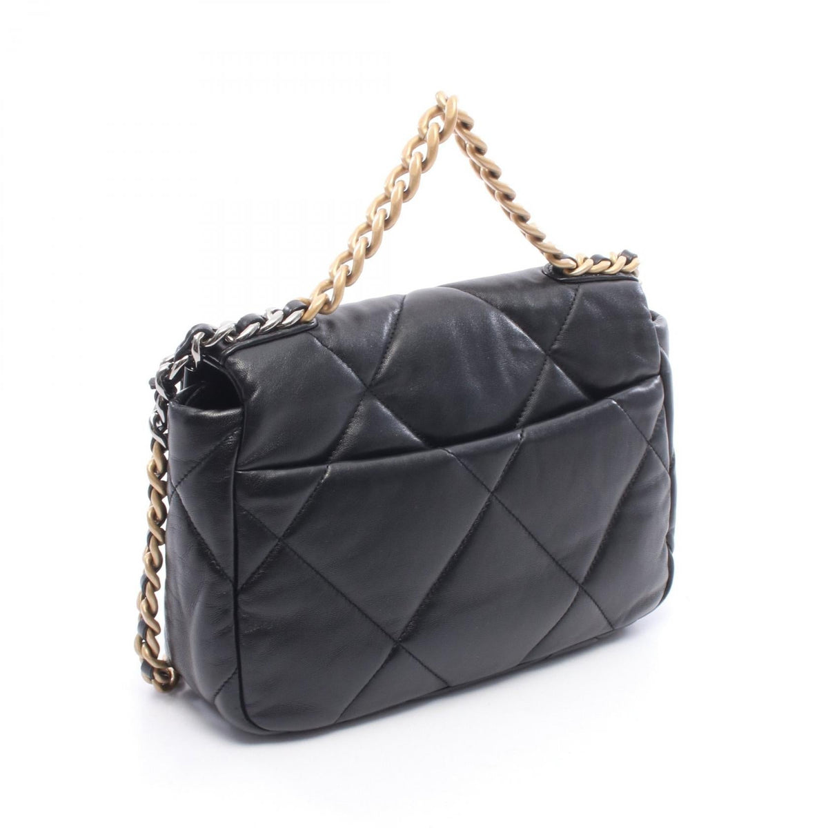 CHANEL Black 19 dix-neuf 19 Matelasse leather AS1160 2104102530859