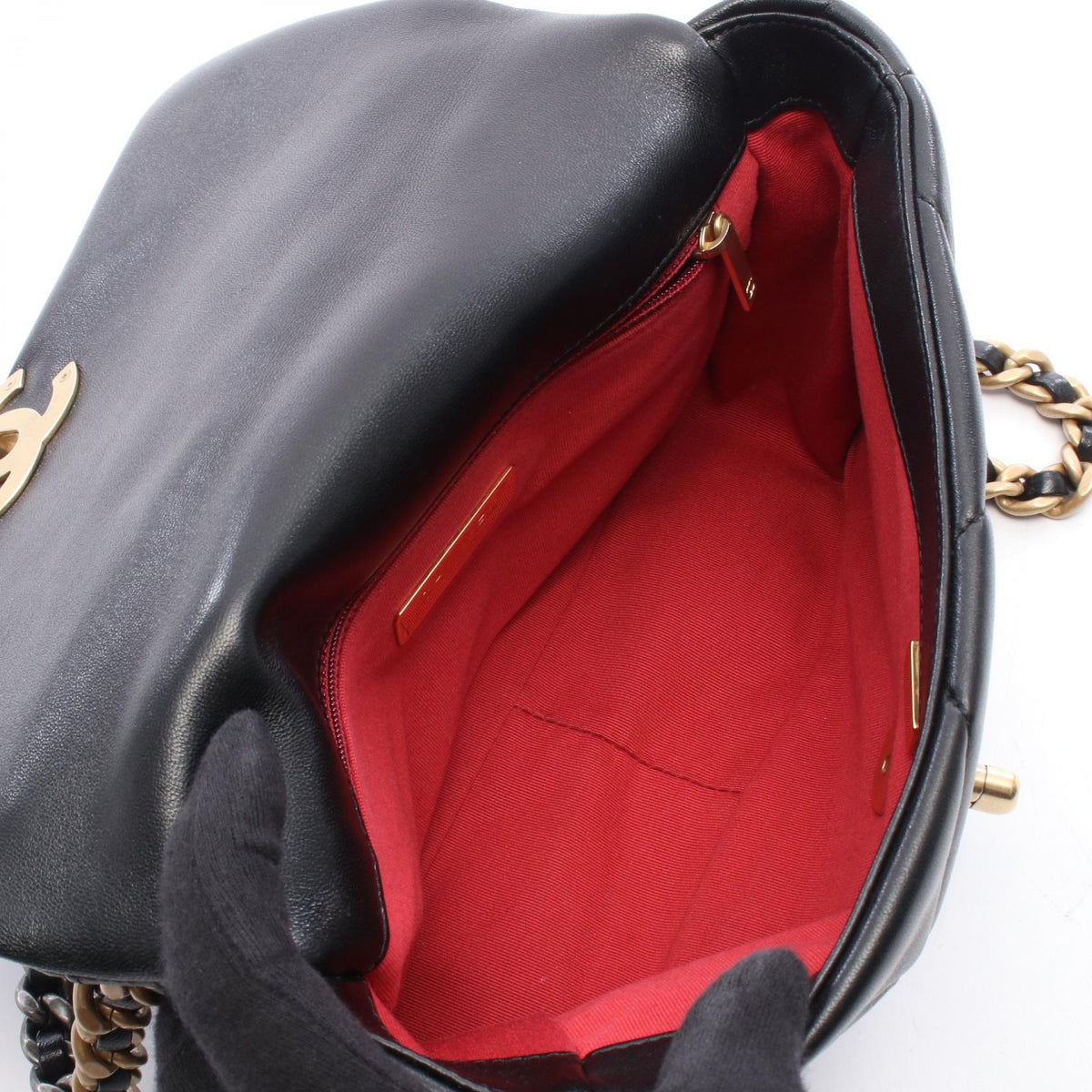 CHANEL Black 19 dix-neuf 19 Matelasse leather AS1160 2104102530859