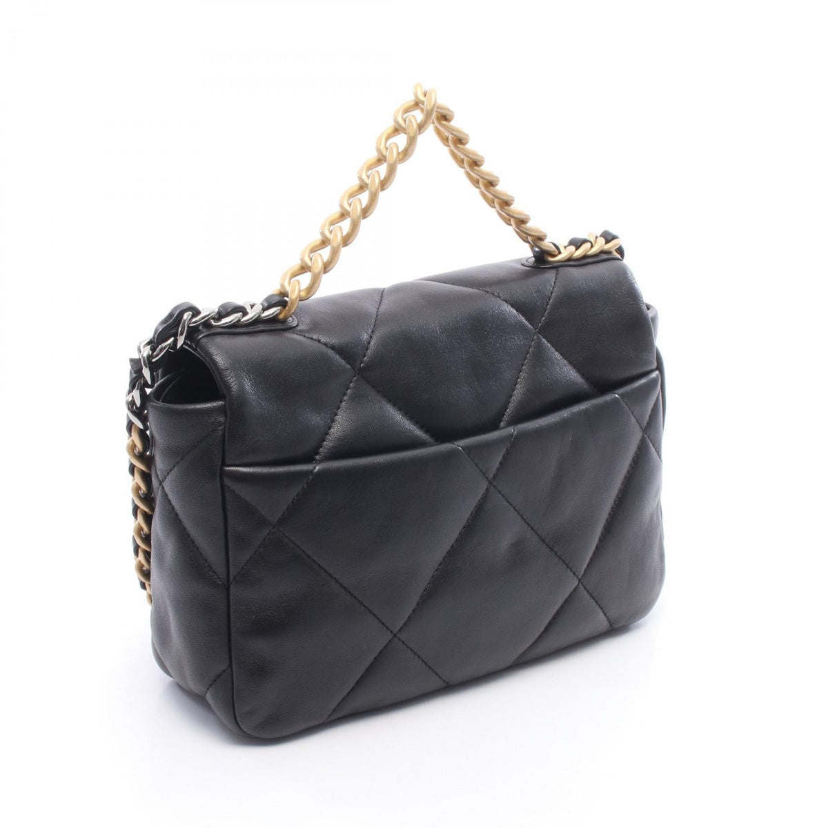 CHANEL Black 19 dix-neuf 19 Matelasse leather AS1160 2104102530842