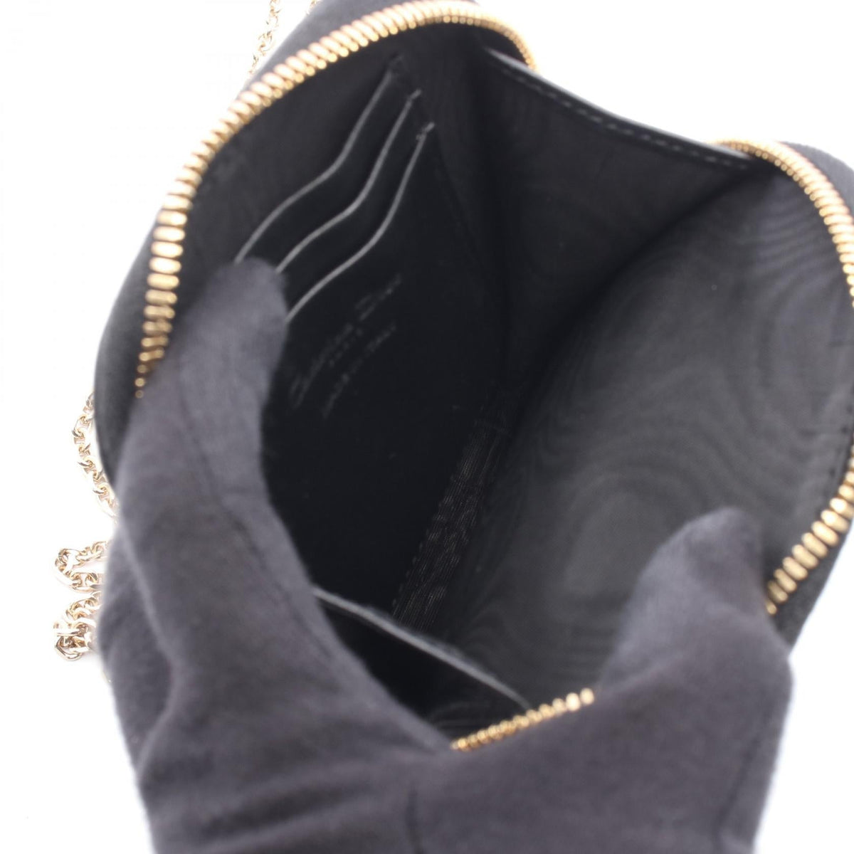 Dior LADY DIOR Christian Dior Phone Holder Cannage Handbag Black leather S0872ONMJ_M900 2101220103002