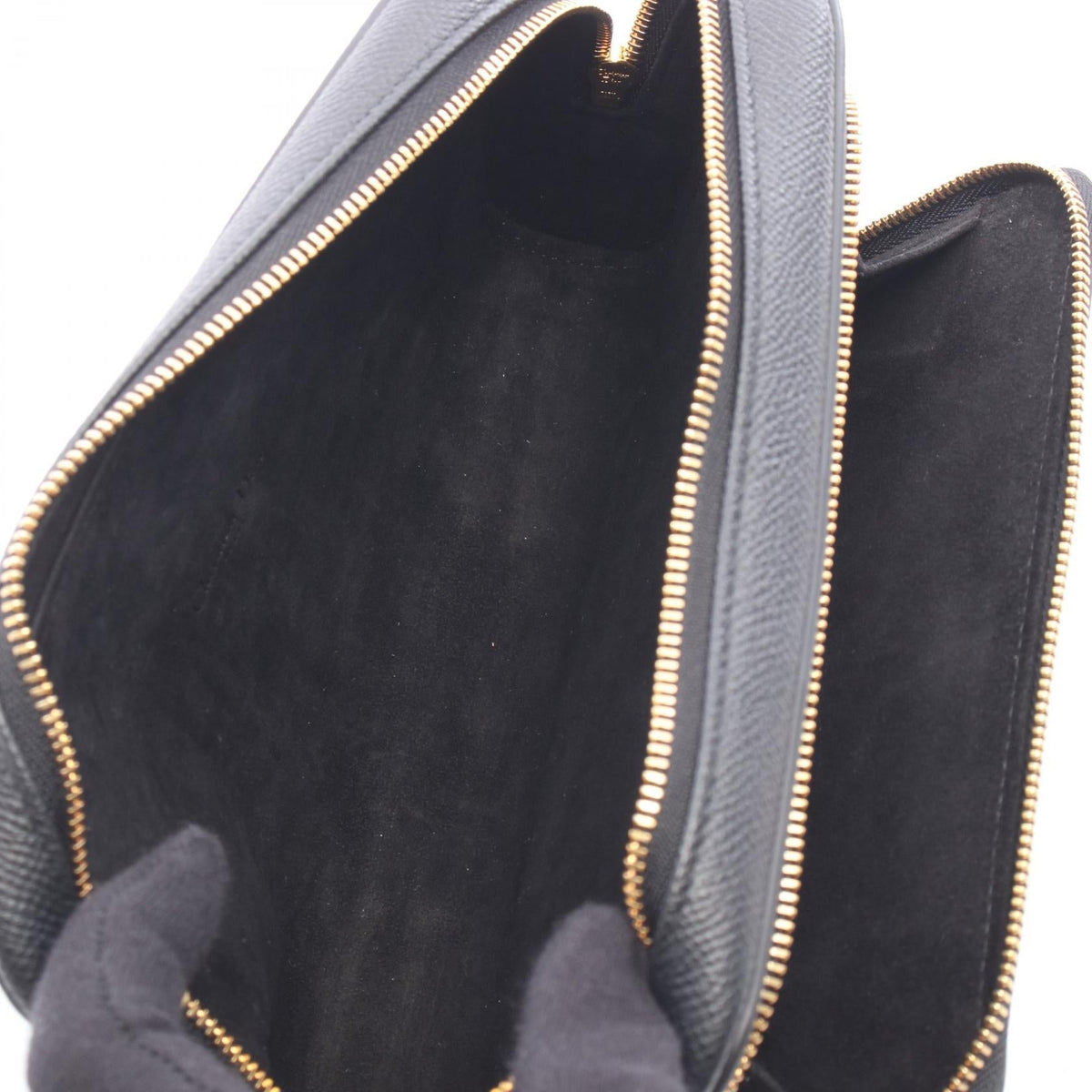 Dior Karo double pouch Shoulder Bag Black leather 2101220104801