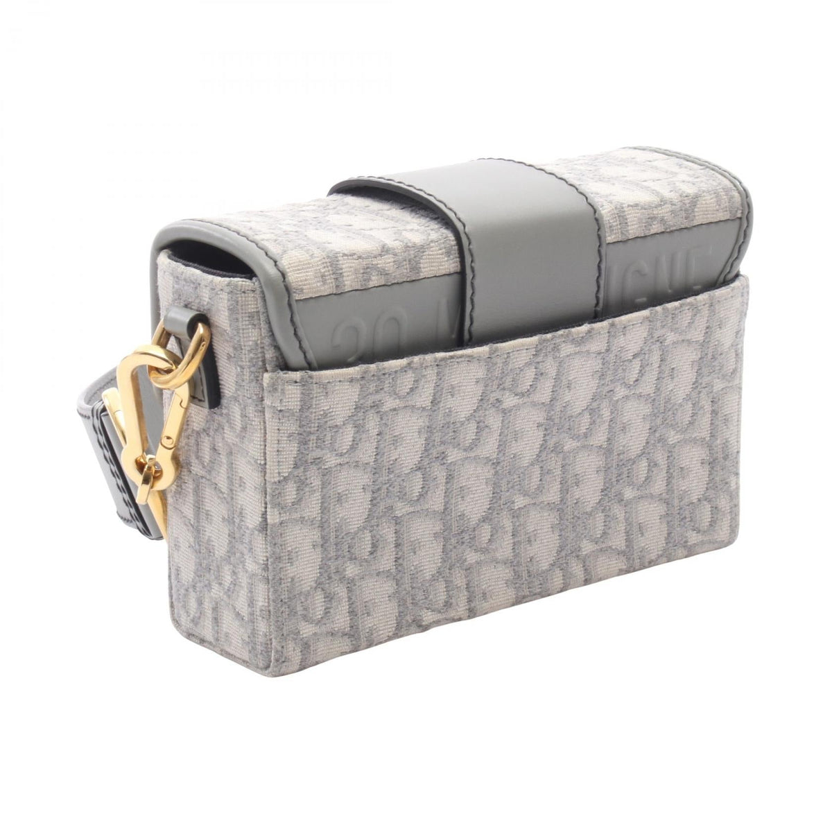 Dior 30 MONTAIGNE Box Bag in Oblique Jacquard Shoulder Bag Gray/Beige canvas leather 2101220103514