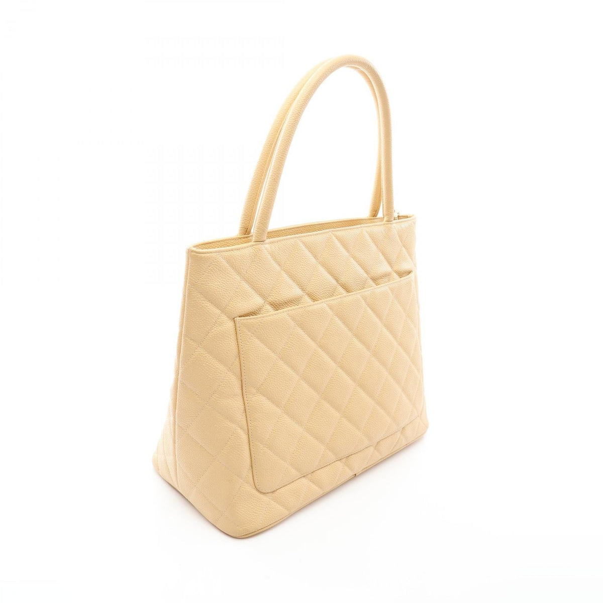 CHANEL Beige Medallion tote Grained Calfskin leather A01804 2101220019952
