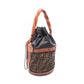 FENDI Zucca Bucket Bag Handbag Brown/Black canvas leather 8BR554 2101220012892
