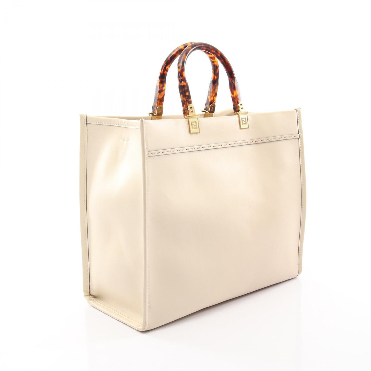 FENDI SUNSHINE MEDIUM 2WAY Tote Bag Beige/Gray leather 8BH386 2118800166135