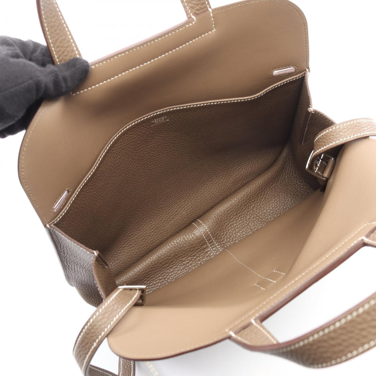 HERMES Halzan31 HandbagEtoupe Grey Etoupe Grey Gray Taurillon Clemence leather Taurillon Clemence 2101219478548