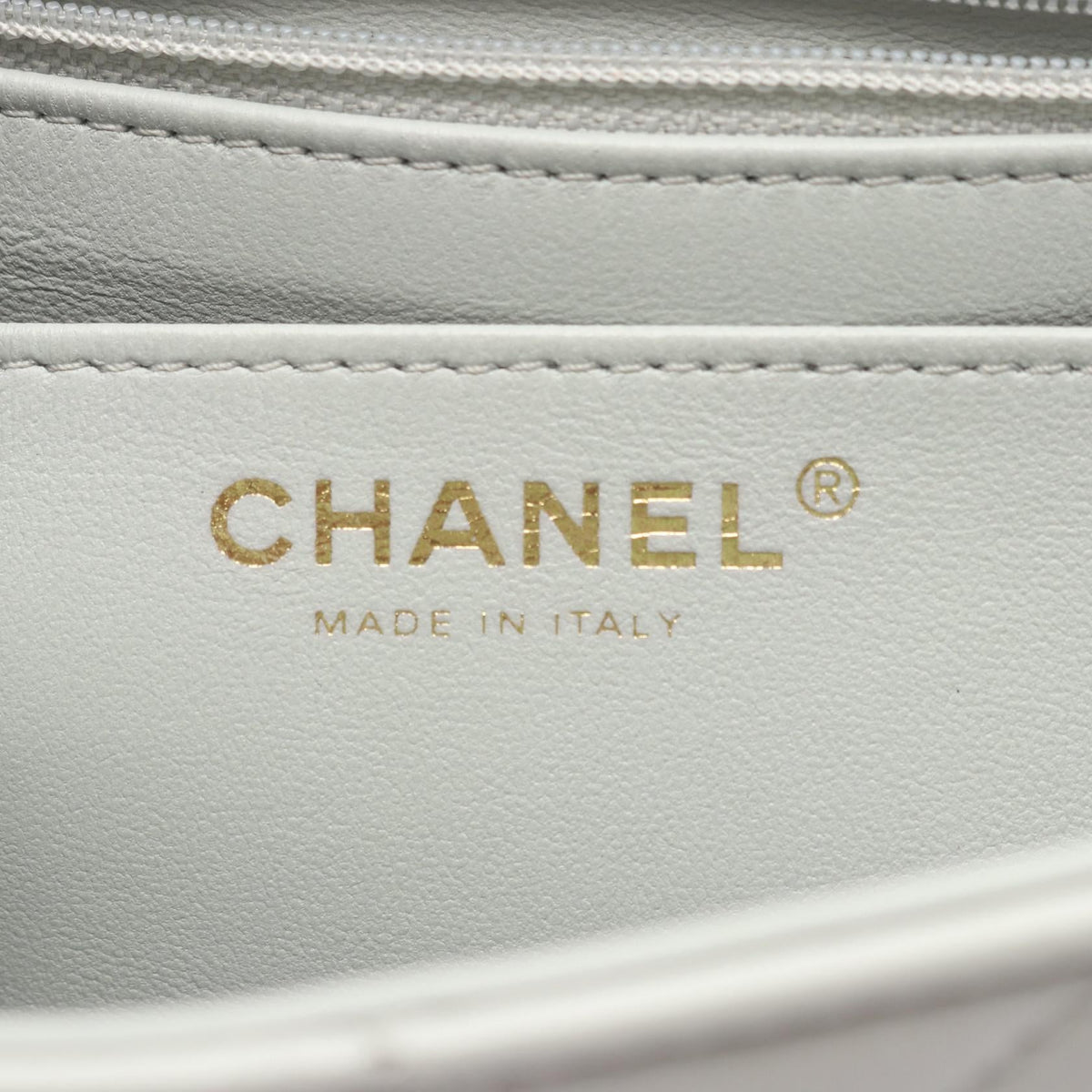 CHANEL Gray Matelasse leather 2107601125434